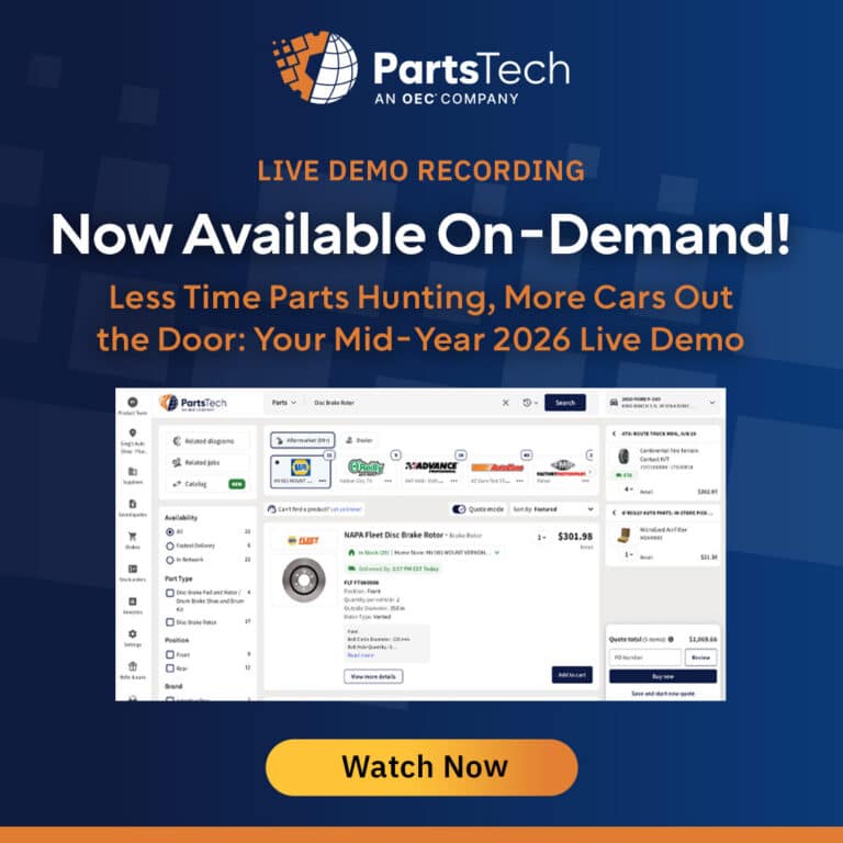 PartsTech mid-year 2026 live demo